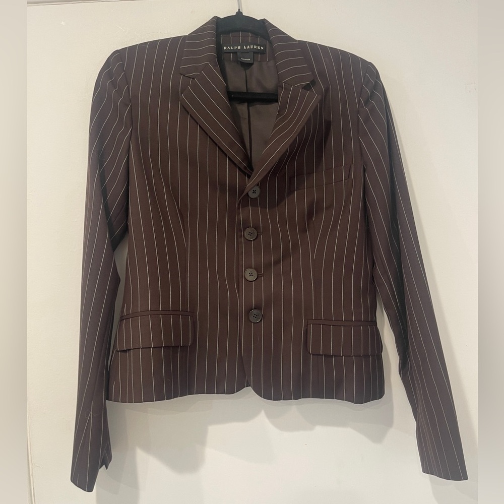 Ralph Lauren Black Label Brown Pinstripe suit